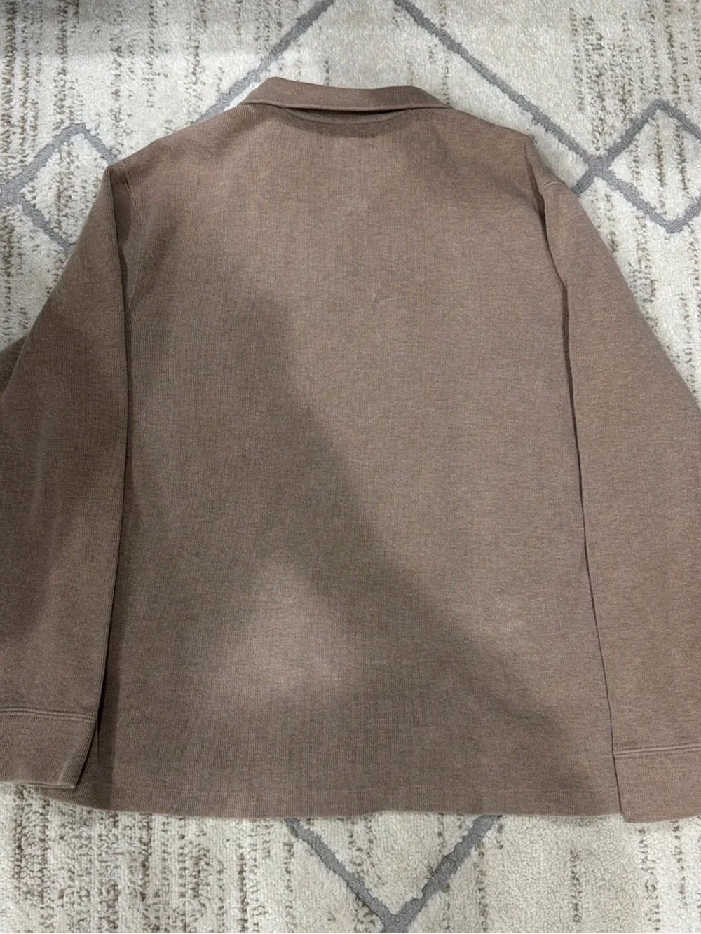 Polo Ralph Lauren Men's XL Beige Quarter Zip Pullover Blue Pony Cotton Sweater
